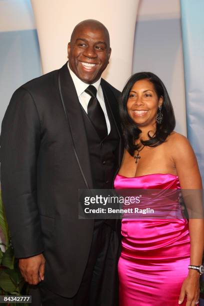 Entrepreneur Eavin "Magic" Johnson and wife Cookie Johnson attend the 2nd Annual BET Honors at the Warner Theatre on January 17, 2009 in Washington,...