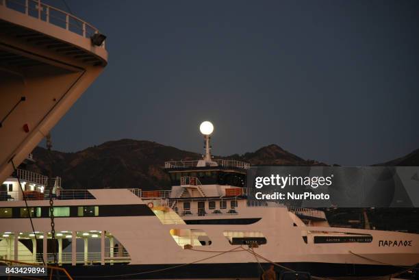 Moon Over Rio Grand Peloponnes Photos and Premium High Res Pictures - Getty Images