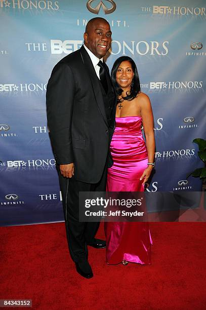Honoree Magic Johnson and wife Cookie attend the 2nd annual BET Honors at the Warner Theatre on January 17, 2009 in Washington, DC.