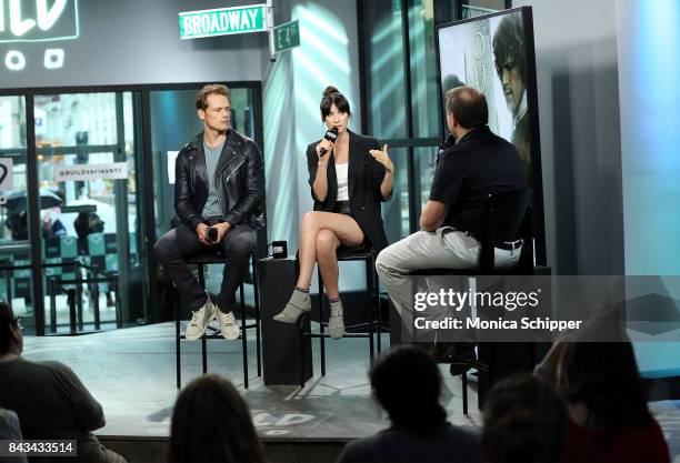 Actors Sam Heughan and Caitriona Balfe discuss "Outlander" at Build Studio on September 6, 2017 in New York City.
