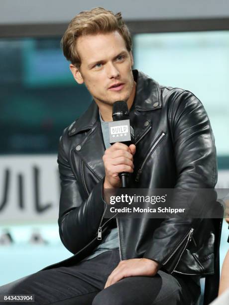 Actor Sam Heughan discusses "Outlander" at Build Studio on September 6, 2017 in New York City.