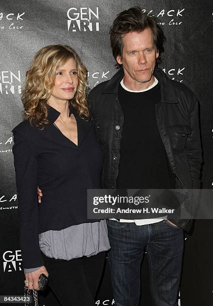 Actors Kyra Sedgwick and Kevin Bacon attend the Kenneth Cole Black & Gen Art party held at Greenhouse at The Sky Lodge during the 2009 Sundance Film...