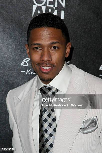Actor Nick Cannon attends the Kenneth Cole Black & Gen Art party held at Greenhouse at The Sky Lodge during the 2009 Sundance Film Festival on...