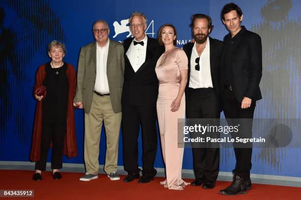 Julia Sheehan, Errol Morris, Eric Olson, Molly Parker, Peter Sarsgaard and Christian Camargo walk the red carpet ahead of the 'Wormwood' screening...