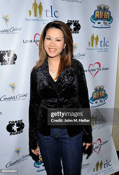 Leyna Nguyen attends the Texas Hold' Em Celebrity Poker Tournament on January 17, 2009 at the Commerce Casino in Commerce, California. The poker...