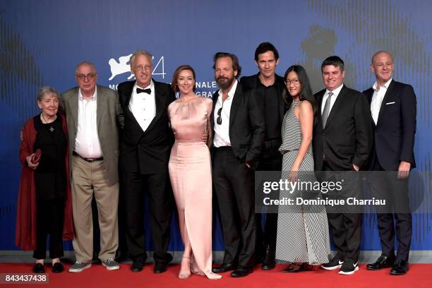 Julia Sheehan, Errol Morris, Eric Olson, Molly Parker, Peter Sarsgaard, Christian Camargo and guests walk the red carpet ahead of the 'Wormwood'...
