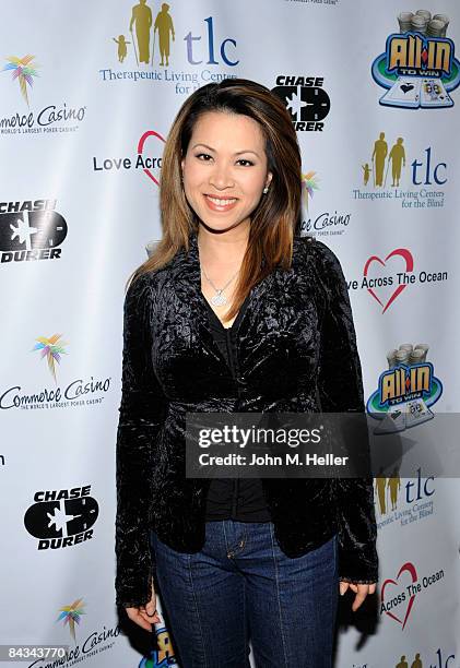 Leyna Nguyen attends the Texas Hold' Em Celebrity Poker Tournament on January 17, 2009 at the Commerce Casino in Commerce, California. The poker...