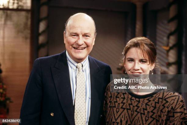 Werner Klemperer and Melissa Gilbert on 'Good Morning America'.