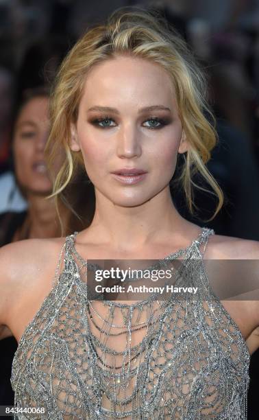 Jennifer Lawrence attends the 'Mother!' UK premiere at Odeon Leicester Square on September 6, 2017 in London, England.