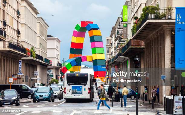 calles de le havre, francia - le havre fotografías e imágenes de stock