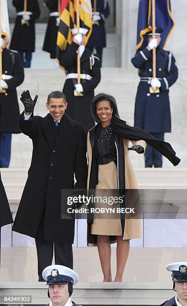 President-elect Barack Obama and his wife Michelle arrive at the 'We Are One" concert, one of the events of Obama's inauguration celebrations, at the...