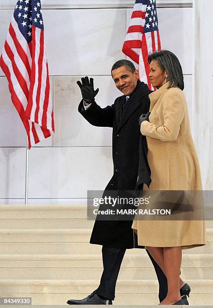 President-elect Barack Obama and his wife Michelle arrive at the 'We Are One" concert, one of the events of Obama's inauguration celebrations, at the...