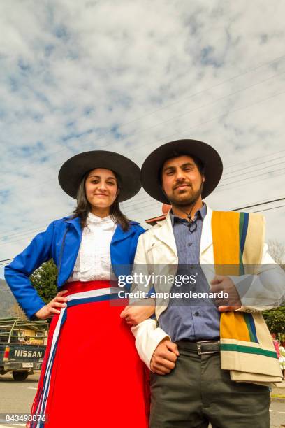 celebrations of chile's independence day - chilean people stock pictures, royalty-free photos & images