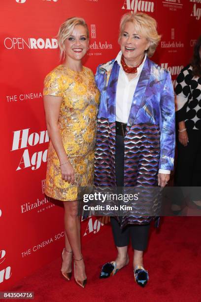 Reese Witherspoon and Candice Bergen attend a screening of Open Road Films' "Home Again" hosted by The Cinema Society at The Paley Center for Media...