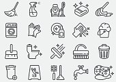 Cleaning Line Icons