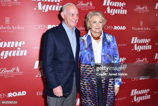 Marshall Rose and Candice Bergen attend The Cinema Society with Elizabeth Arden & Lindt Chocolate host a screening of Open Road Films' "Home Again"...
