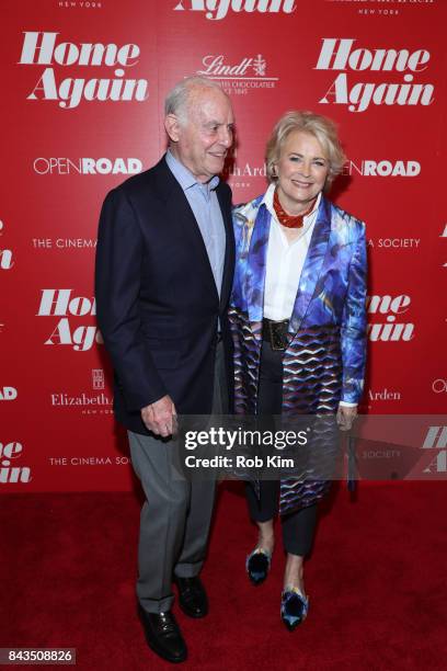 Candice Bergen and Marshall Rose attend a screening of Open Road Films' "Home Again" hosted by The Cinema Society at The Paley Center for Media on...