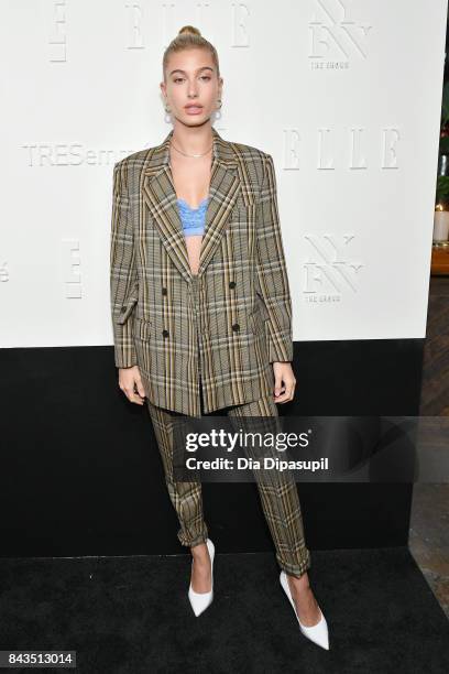 Model Hailey Baldwin attends the NYFW Kickoff Party, A Celebration Of Personal Style, hosted by E!, ELLE & IMG and sponsored by TRESEMME, on...