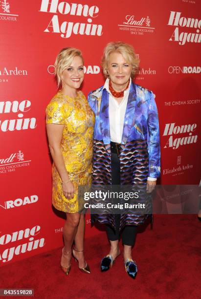 Reese Witherspoon and Candice Bergen attend a screening of Open Road Films' "Home Again" hosted by The Cinema Society & Lindt Chocolate on September...