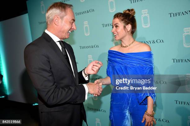 Edgar Huber and Ana de Armas attend the Tiffany & Co. Fragrance launch event on September 6, 2017 in New York City.