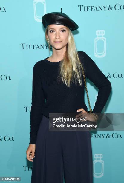 Charlotte Groeneveld attends the Tiffany & Co. Fragrance launch event on September 6, 2017 in New York City.
