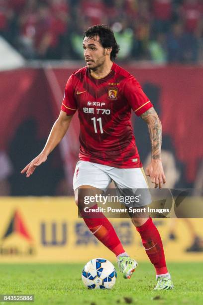 Guangzhou Evergrande midfielder Goulart Pereira in action during the AFC Champions League 2015 Group Stage H match between Guangzhou Evergrande vs...