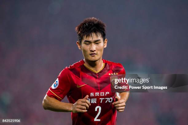 Guangzhou Evergrande midfielder Liao Lisheng reacts during the AFC Champions League 2015 Group Stage H match between Guangzhou Evergrande vs Kashima...