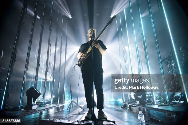 Joe Newman of Alt-J perform performing at O2 Academy Bournemouth on September 6, 2017 in Bournemouth, England.