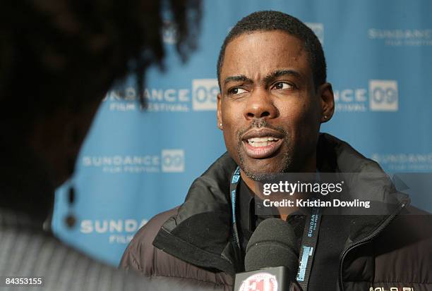 Actor/writer Chris Rock attends the screening of "Good Hair" held at the Temple Theatre during the 2009 Sundance Film Festival on January 18, 2009 in...