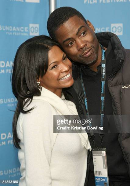 Actress Nia Long and comedian/writer Chris Rock attend the screening of "Good Hair" held at the Temple Theatre during the 2009 Sundance Film Festival...
