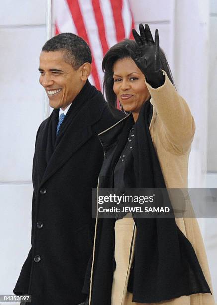 President-elect Barack Obama and his wife Michelle arrive at the 'We Are One" concert, one of the events of Obama's inauguration celebrations, at the...