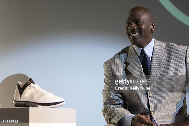 Michael Jordan and the Jordan Brand reveal the Air Jordan 2009 to the world at press event at The Event Space on January 8, 2009 in New York City.