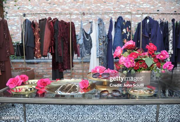 The collection is displayed at Lauren Conrad and Kohl's third runway collection Girls' Night Out party at Beauty & Essex on September 6, 2017 in Los...