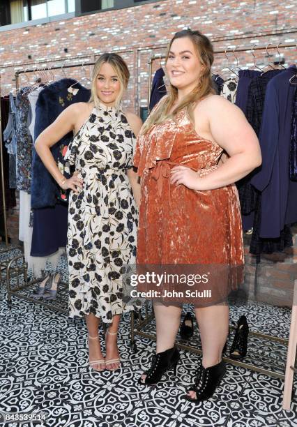 Host Lauren Conrad and Loey Lane attend Lauren Conrad and Kohl's third runway collection Girls' Night Out party at Beauty & Essex on September 6,...