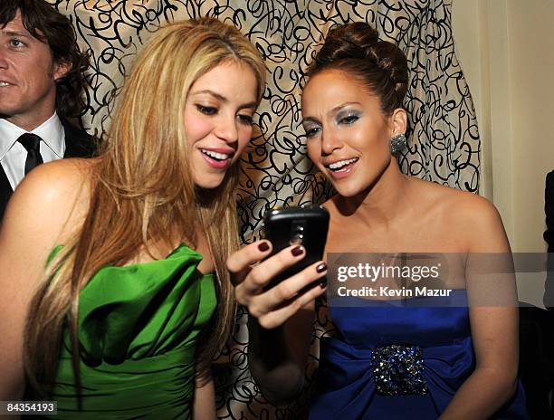 Exclusive* Shakira and Jennifer Lopez at the 2009 Latino Inaugural Gala - Celebrando El Cambio at Union Station on January 18, 2009 in Washington,...