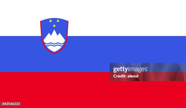 slovenia flag - slovenia flag stock illustrations