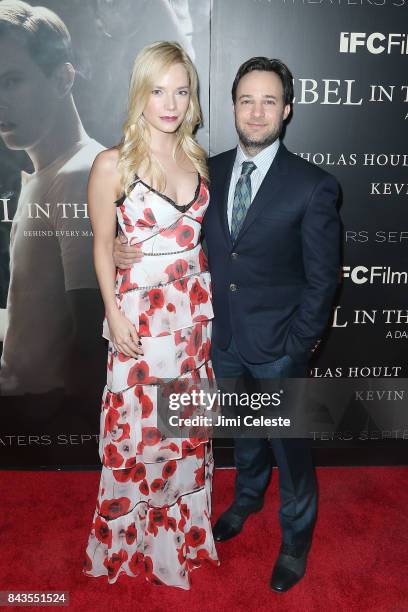 Caitlin Mehner and Danny Strong attends "Rebel in the Rye" screening and after party hosted by Jean Shafiroff and IFC Films at Metrograph on...