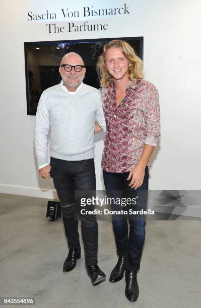 Celebrity floral and fragrance designer Eric Buterbaugh and Kevin Hilgart attend the private opening of Sascha von Bismarck debut photography...