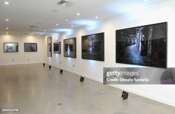 View of the atmosphere at the private opening of Sascha von Bismarck debut photography collection, PERFUME, at Eric Buterbaugh Gallery on September...