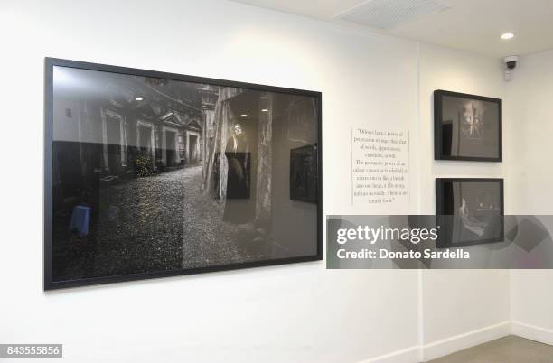 View of the atmosphere at the private opening of Sascha von Bismarck debut photography collection, PERFUME, at Eric Buterbaugh Gallery on September...