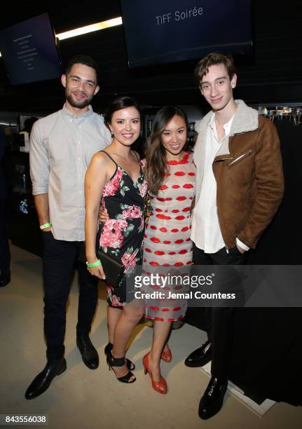 Rising Stars Vinnie Bennett, Mary Galloway, Ellen Wong and Theodore Pellerin pose for a photo at the TIFF Bell Lightbox on September 6, 2017 in...