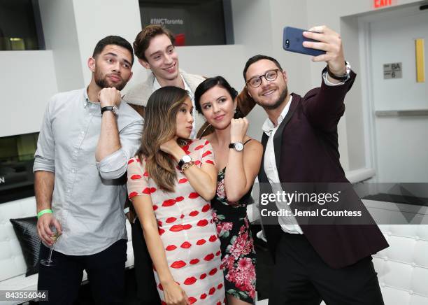 Rising Stars Vinnie Bennett, Ellen Wong, Theodore Pellerin, Mary Galloway and Alexander Onish pose for a photo during the 2017 Toronto International...