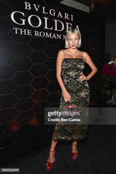 Caroline Vreeland attends the Bulgari launch of new fragrance "Goldea, The Roman Night" on September 6, 2017 in the Brooklyn borough of New York City.