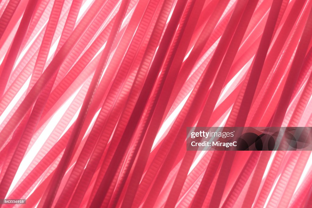 Rose Pink Colored Plastic Stripes