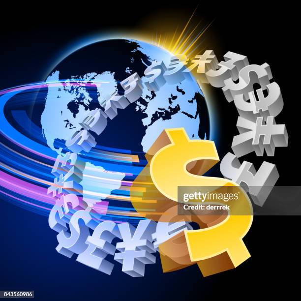 global finance - changing world stock illustrations