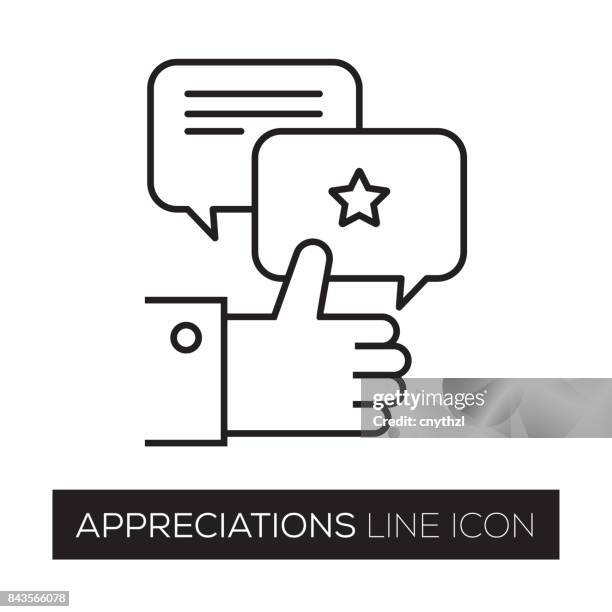 appreciations line icon - admiration stock illustrations