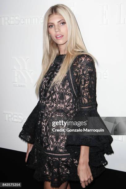 Devon Windsor attends the ELLE, E! & IMG Host A Celebration of Personal Style NYFW Kickoff Party at 5 Doyers St on September 6, 2017 in New York City.