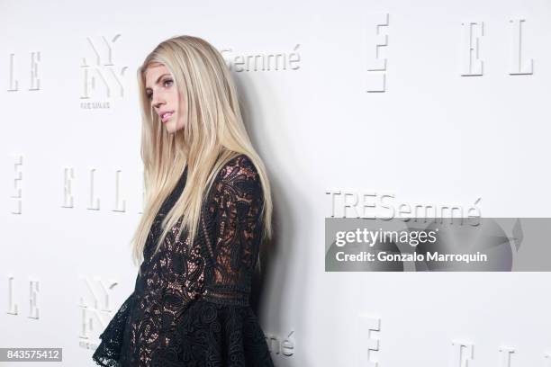 Devon Windsor attends the ELLE, E! & IMG Host A Celebration of Personal Style NYFW Kickoff Party at 5 Doyers St on September 6, 2017 in New York City.
