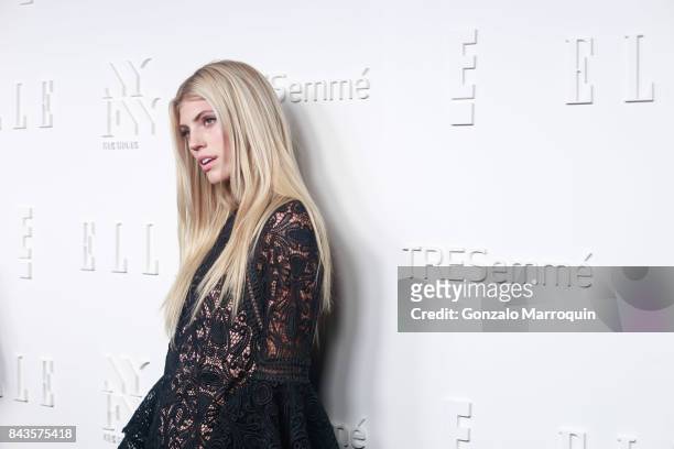 Devon Windsor attends the ELLE, E! & IMG Host A Celebration of Personal Style NYFW Kickoff Party at 5 Doyers St on September 6, 2017 in New York City.