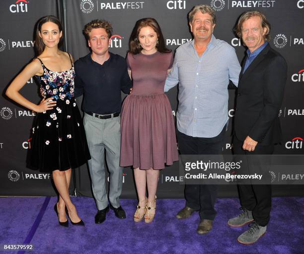 Actors Emmy Rossum, Jeremy Allen White, Emma Kenney, director John Wells and William H. Macy attend the Paley Center for Media's 11th annual...